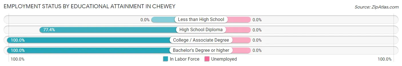Employment Status by Educational Attainment in Chewey