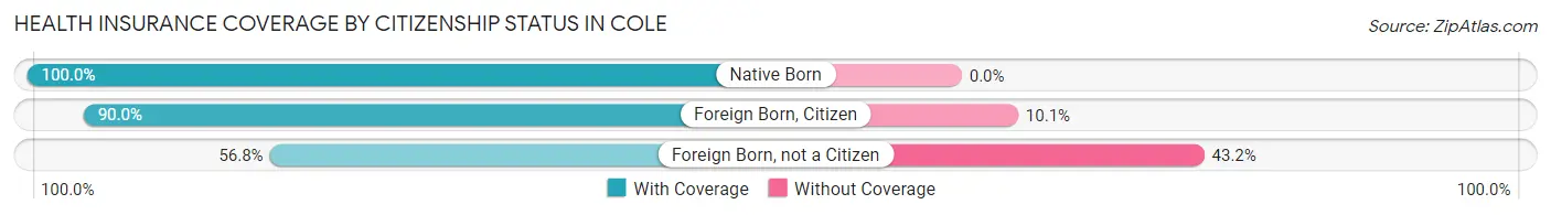 Health Insurance Coverage by Citizenship Status in Cole