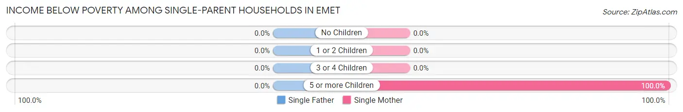 Income Below Poverty Among Single-Parent Households in Emet