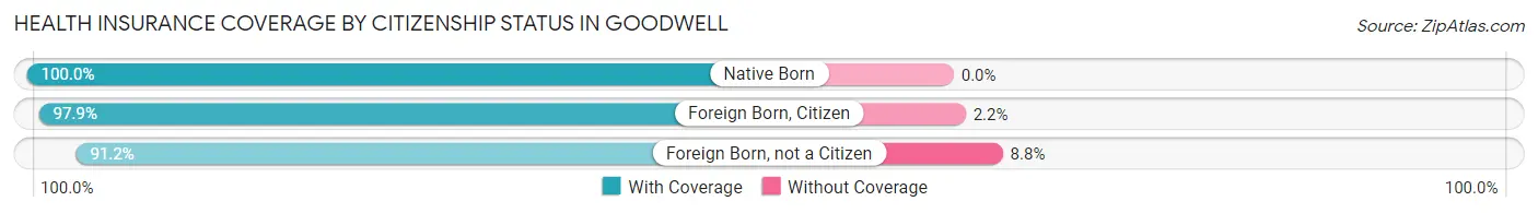 Health Insurance Coverage by Citizenship Status in Goodwell