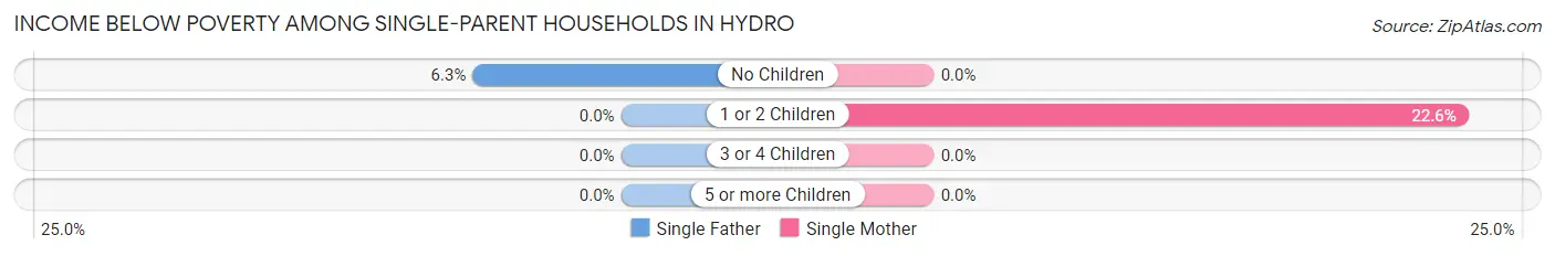 Income Below Poverty Among Single-Parent Households in Hydro