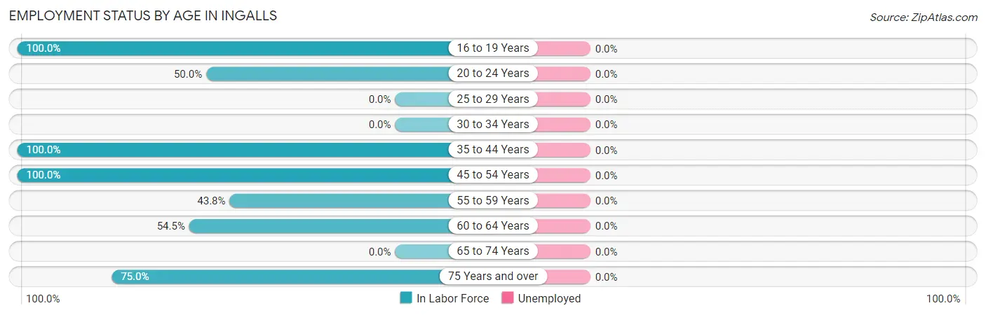 Employment Status by Age in Ingalls
