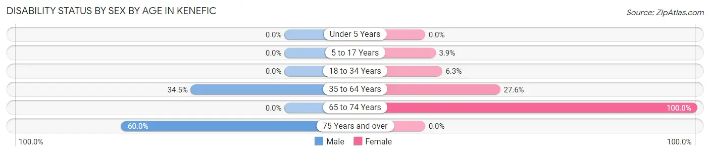 Disability Status by Sex by Age in Kenefic