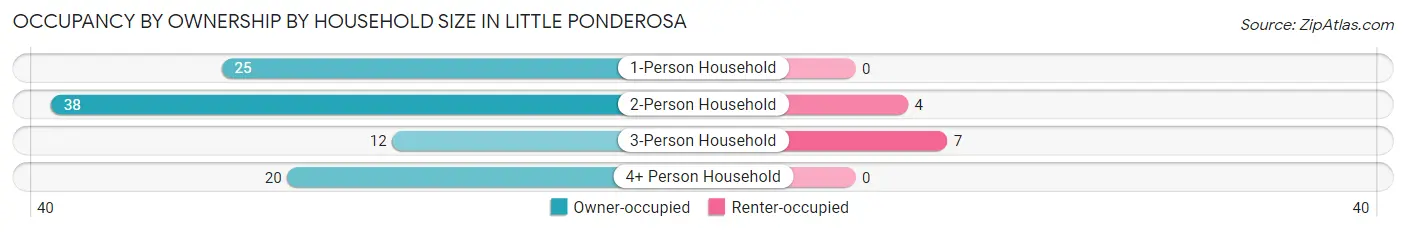 Occupancy by Ownership by Household Size in Little Ponderosa