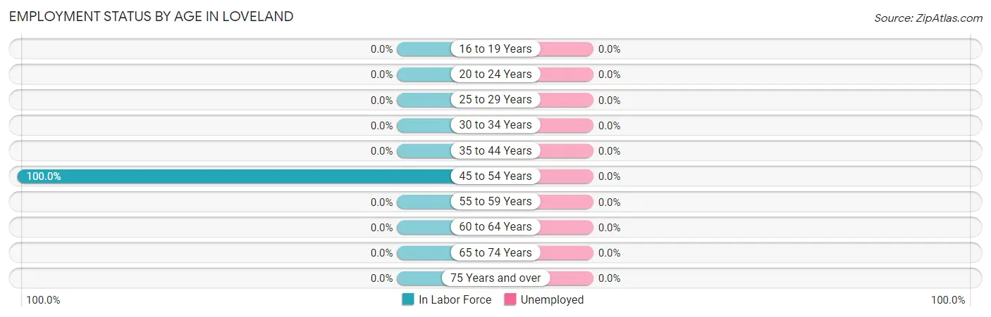 Employment Status by Age in Loveland