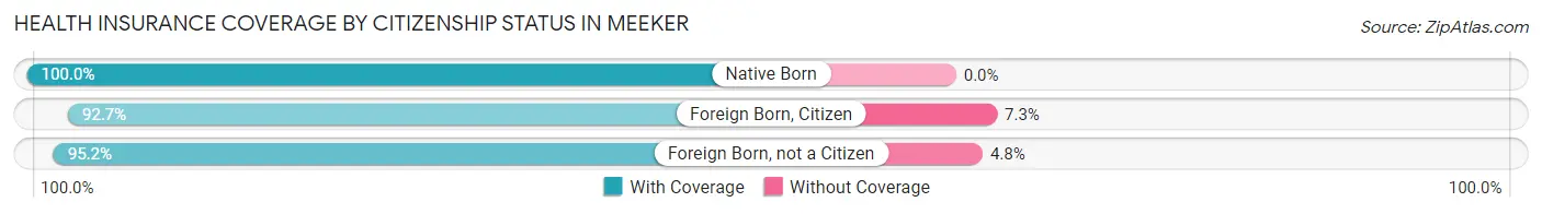 Health Insurance Coverage by Citizenship Status in Meeker
