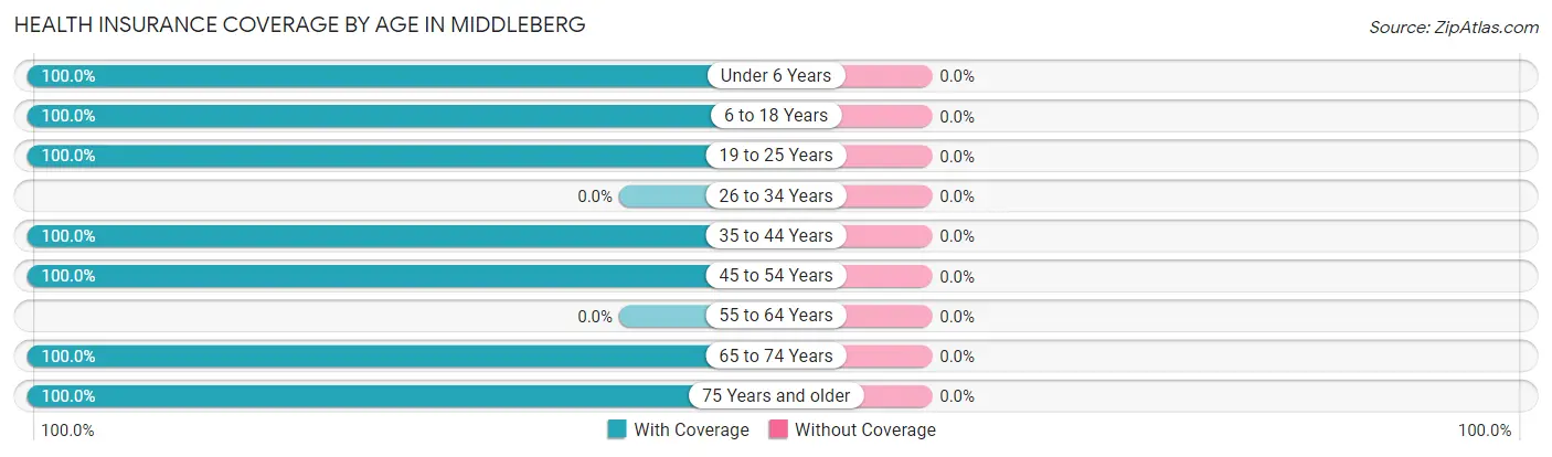 Health Insurance Coverage by Age in Middleberg