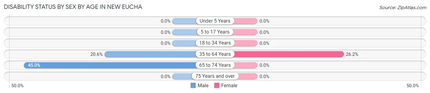 Disability Status by Sex by Age in New Eucha