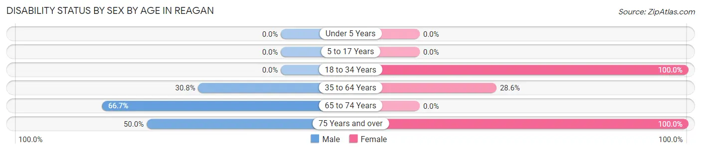 Disability Status by Sex by Age in Reagan