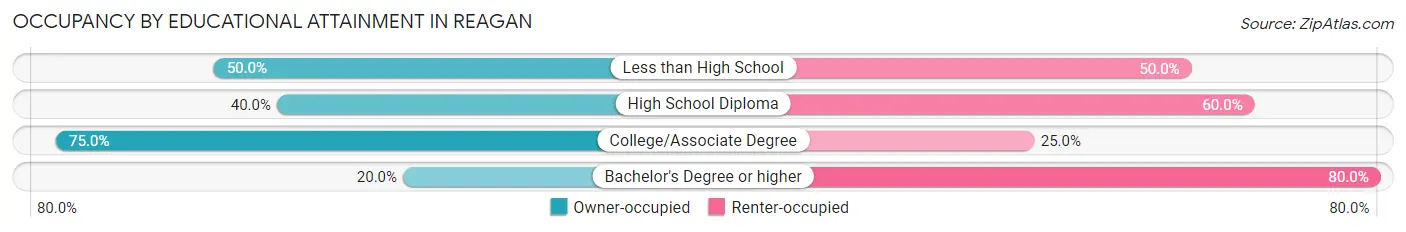 Occupancy by Educational Attainment in Reagan