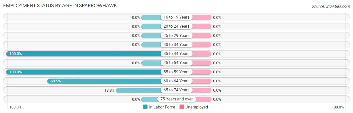 Employment Status by Age in Sparrowhawk
