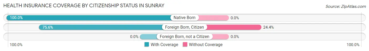 Health Insurance Coverage by Citizenship Status in Sunray