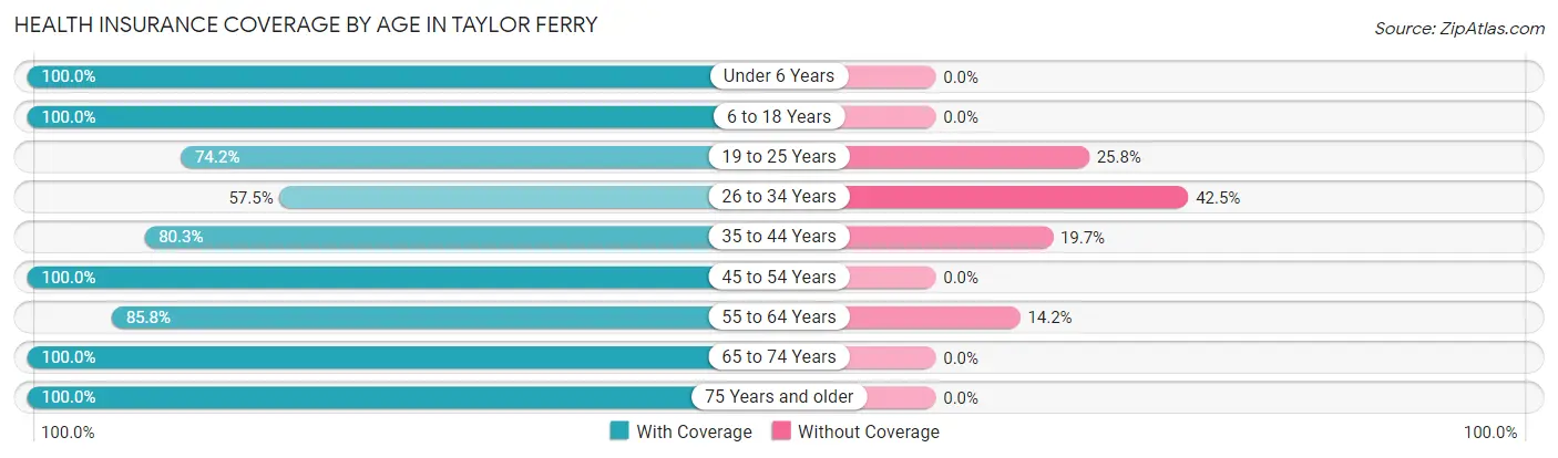 Health Insurance Coverage by Age in Taylor Ferry