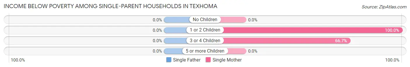 Income Below Poverty Among Single-Parent Households in Texhoma
