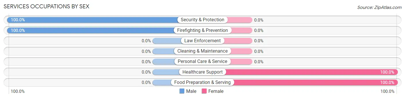 Services Occupations by Sex in Tiawah