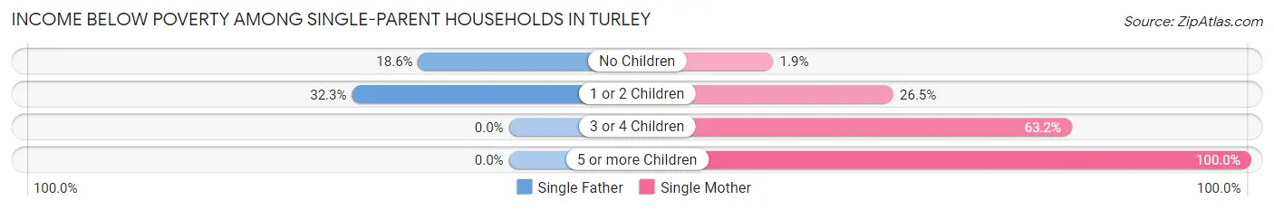 Income Below Poverty Among Single-Parent Households in Turley