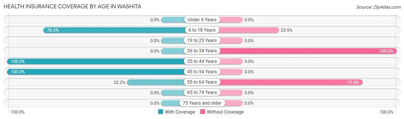 Health Insurance Coverage by Age in Washita