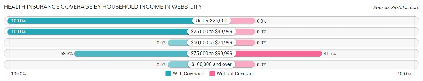 Health Insurance Coverage by Household Income in Webb City