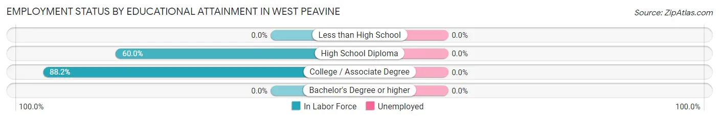 Employment Status by Educational Attainment in West Peavine