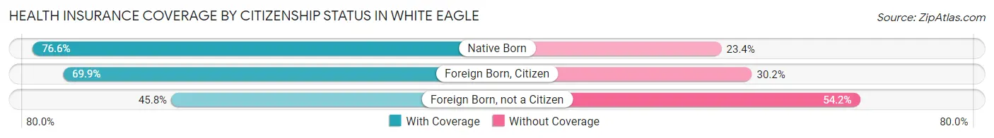 Health Insurance Coverage by Citizenship Status in White Eagle