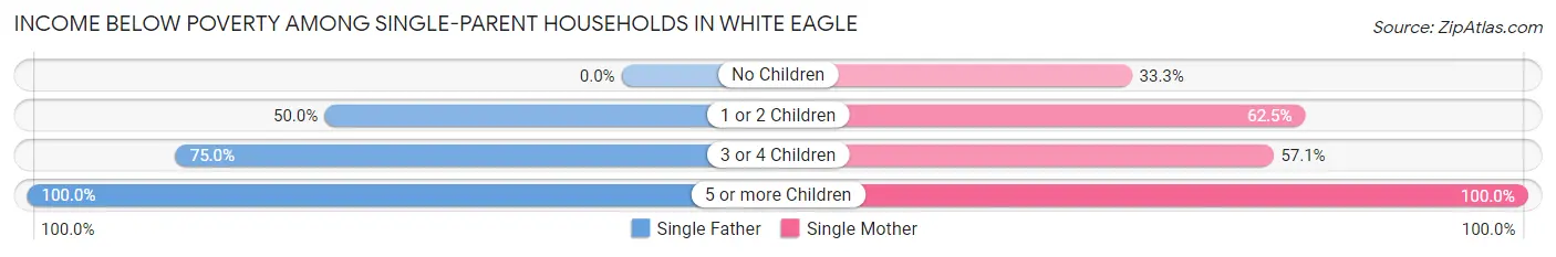 Income Below Poverty Among Single-Parent Households in White Eagle