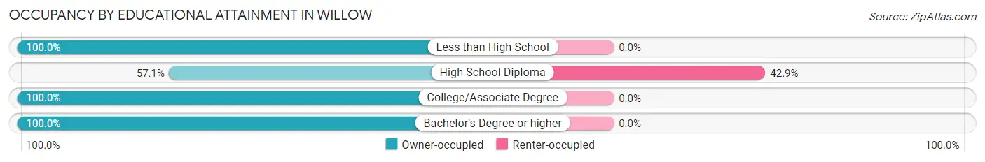 Occupancy by Educational Attainment in Willow