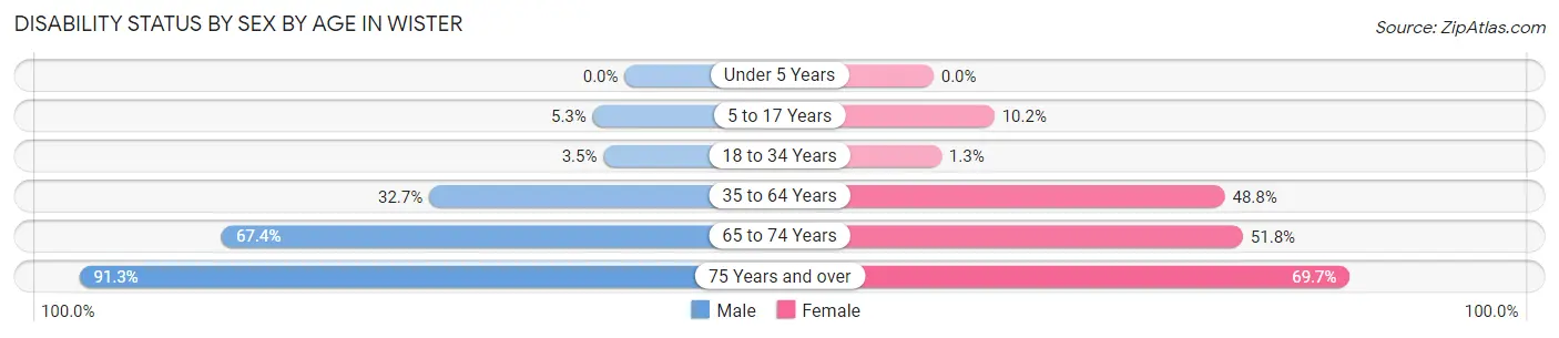 Disability Status by Sex by Age in Wister