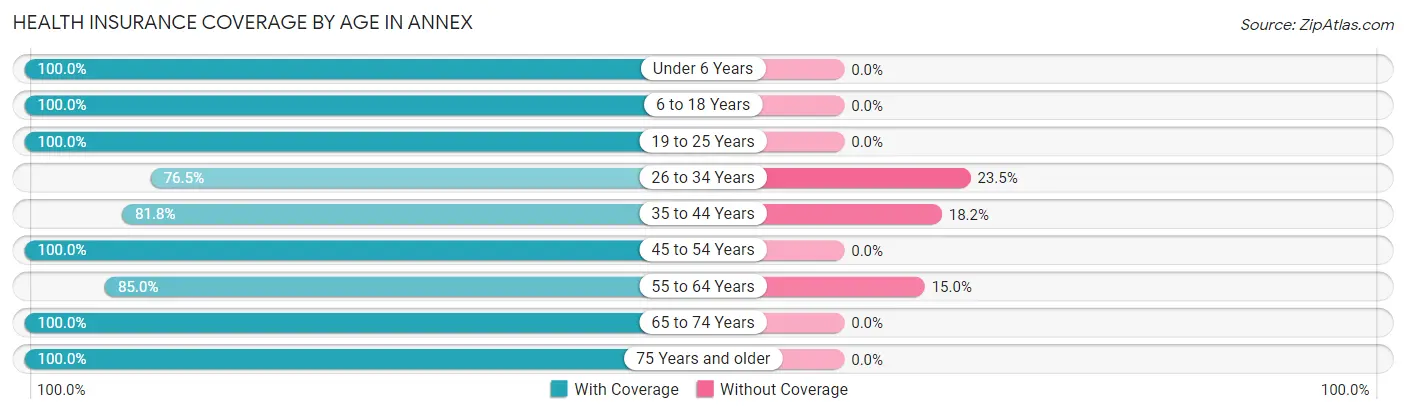 Health Insurance Coverage by Age in Annex