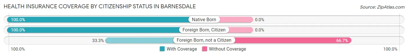 Health Insurance Coverage by Citizenship Status in Barnesdale