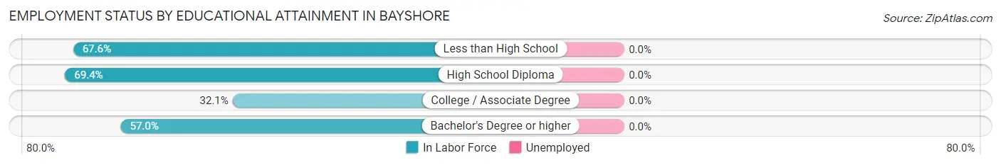 Employment Status by Educational Attainment in Bayshore
