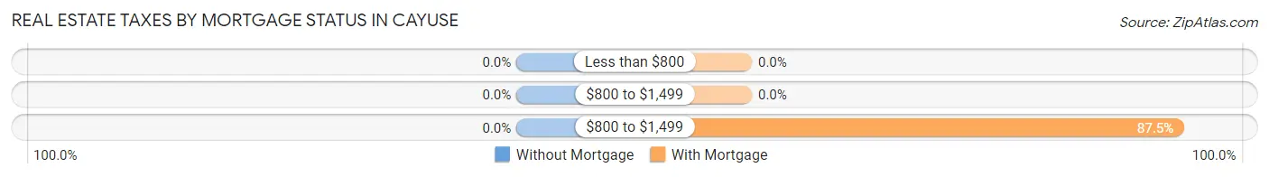 Real Estate Taxes by Mortgage Status in Cayuse