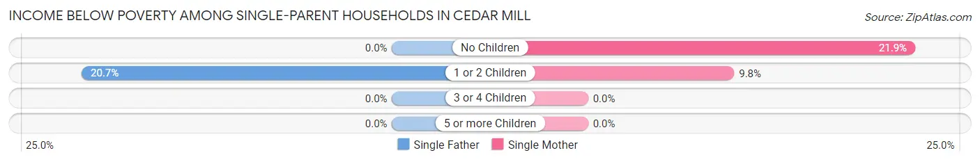 Income Below Poverty Among Single-Parent Households in Cedar Mill