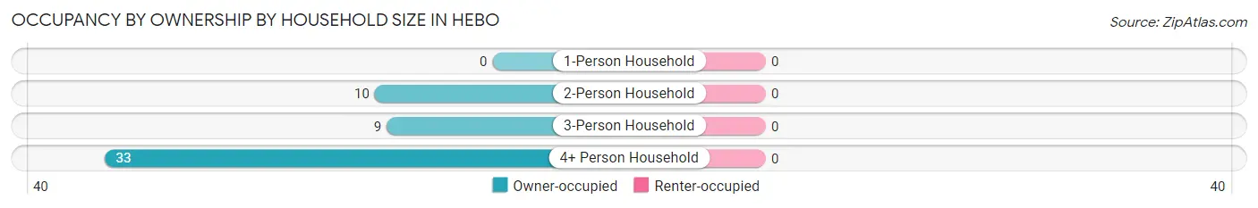 Occupancy by Ownership by Household Size in Hebo