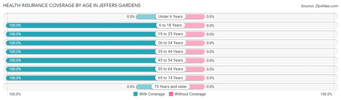 Health Insurance Coverage by Age in Jeffers Gardens