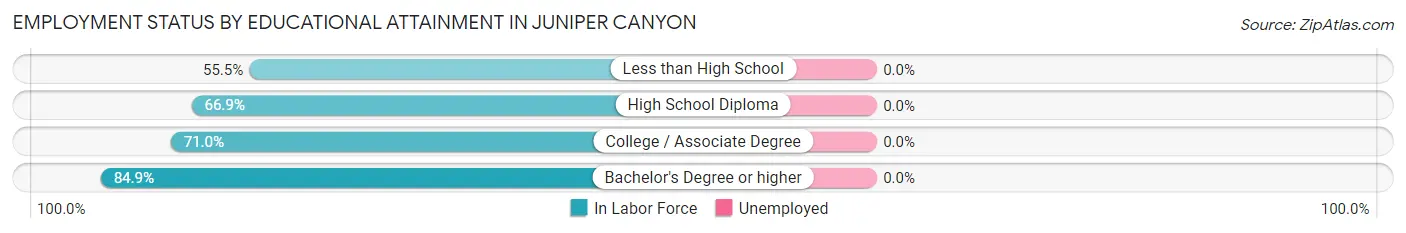 Employment Status by Educational Attainment in Juniper Canyon
