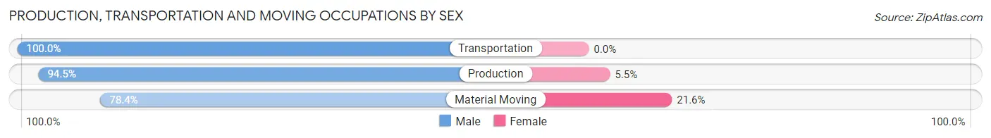 Production, Transportation and Moving Occupations by Sex in Marlene