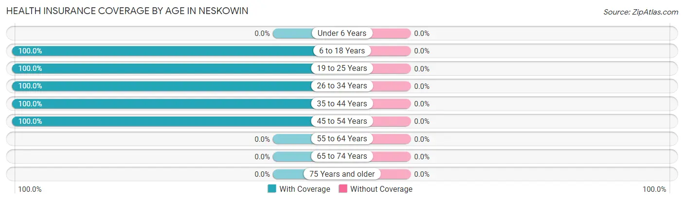 Health Insurance Coverage by Age in Neskowin