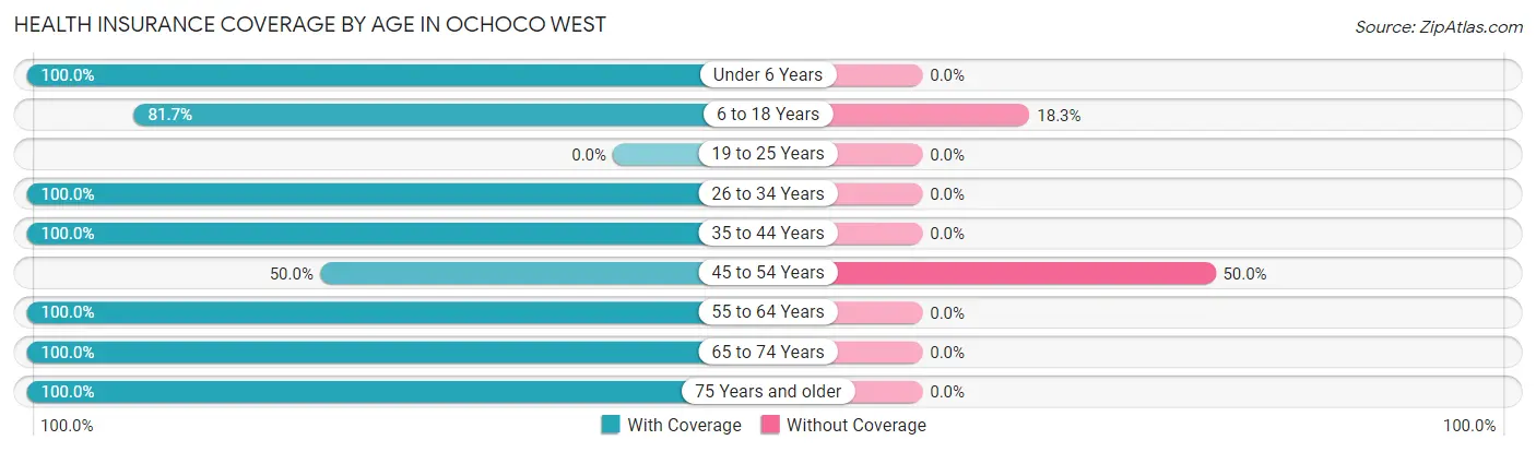 Health Insurance Coverage by Age in Ochoco West