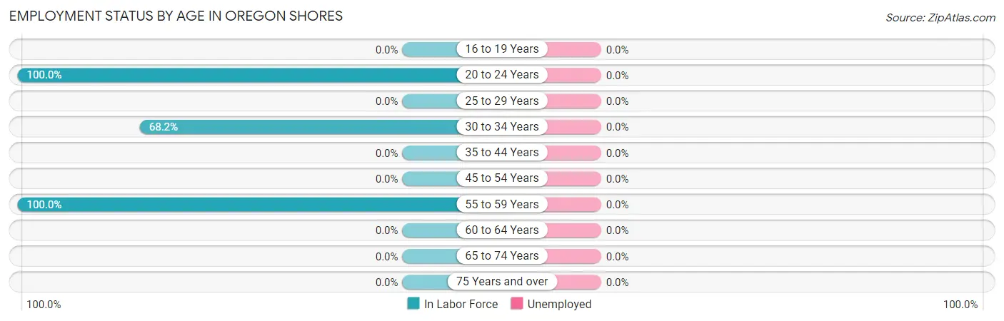 Employment Status by Age in Oregon Shores