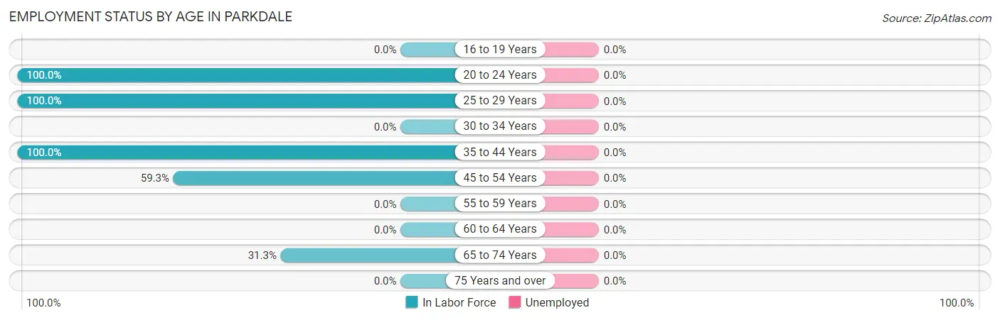 Employment Status by Age in Parkdale