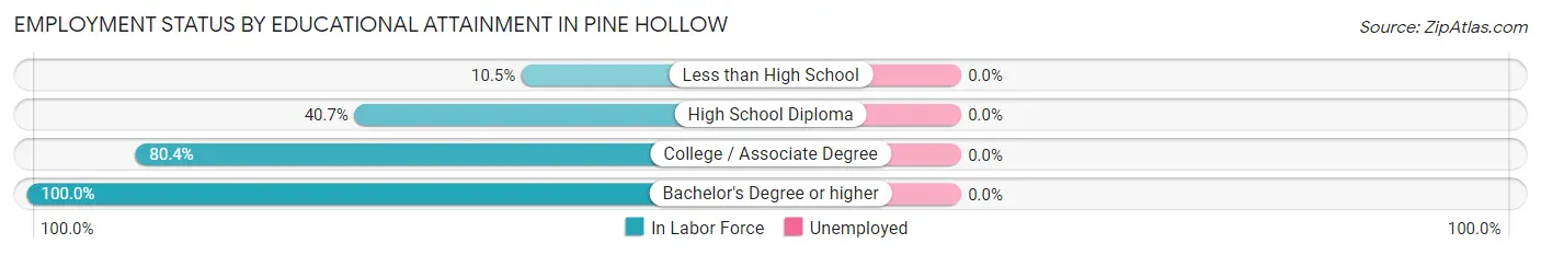 Employment Status by Educational Attainment in Pine Hollow