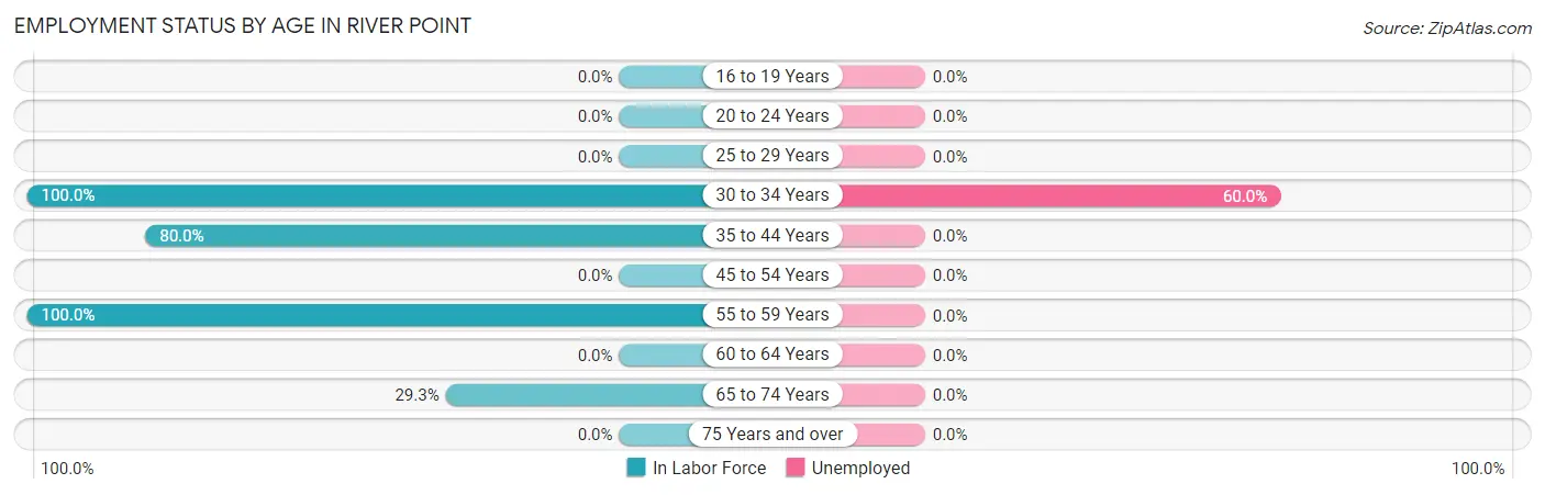 Employment Status by Age in River Point