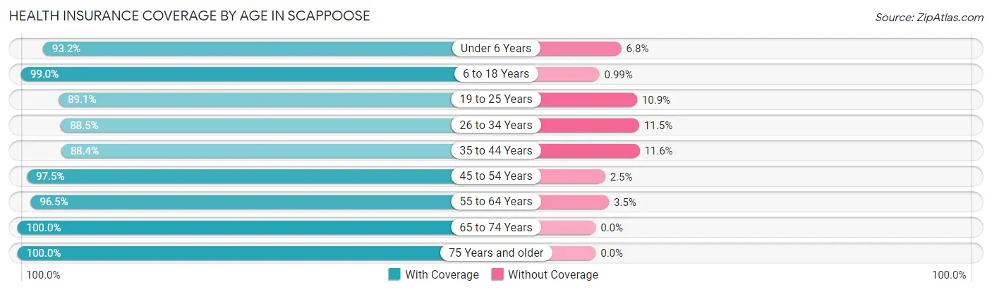 Health Insurance Coverage by Age in Scappoose