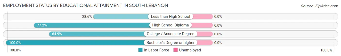 Employment Status by Educational Attainment in South Lebanon