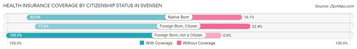Health Insurance Coverage by Citizenship Status in Svensen