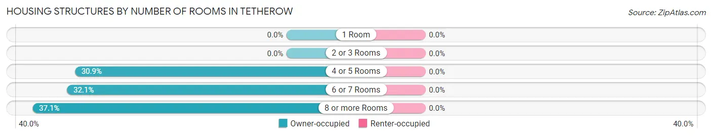 Housing Structures by Number of Rooms in Tetherow