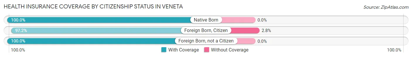 Health Insurance Coverage by Citizenship Status in Veneta