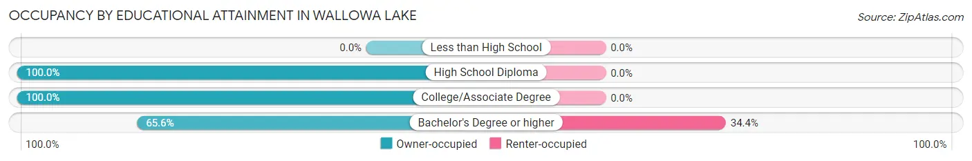 Occupancy by Educational Attainment in Wallowa Lake