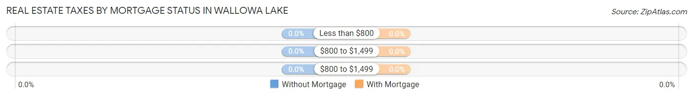 Real Estate Taxes by Mortgage Status in Wallowa Lake