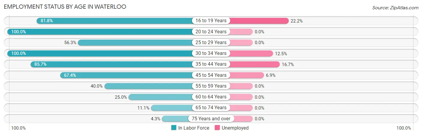 Employment Status by Age in Waterloo